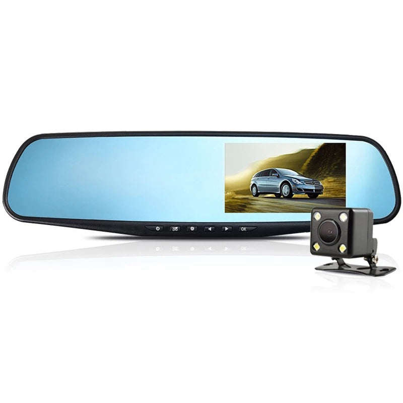 Dash cam car black box  car camera recorder system front camera hidden video regisrator car dvr hd 1080p 4.3 inch mirror
