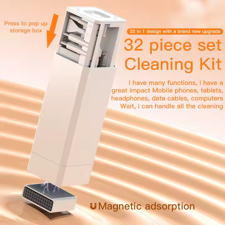 32-in-1 Electronic Cleaner Kit with Brush Electronic Device Clean Tool for Camera PC Monitor Earbud TV Tablet Car Screens