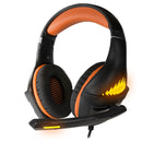 Over Ear Headband Headphones over the head Computer PC Wired USB Headphone Gamer With Microphone Stereo Headphones Color - Orange