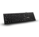 Office Keyboard with English Layout Wired Multimedia Keyboard Black Color