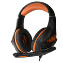 Over Ear Headband Headphones over the head Computer PC Wired USB Headphone Gamer With Microphone Stereo Headphones Color - Orange