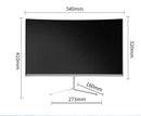 32 Inch 2k Curved LED Monitor best for Gaming Frameless Design with Aluminum stand Resolution 1920 X 1080 @ 144 HZ