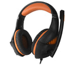 Over Ear Headband Headphones over the head Computer PC Wired USB Headphone Gamer With Microphone Stereo Headphones Color - Orange