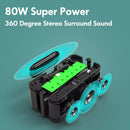 80W Superbass Mega latest outdoor speaker waterproof IPX5 mini speaker portable best in class sound and bass Quality