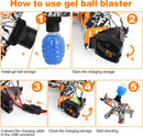 Splatter Ball Gun Toy , Electric Gel Ball Blaster with 30000 Water-Absorbing Ball Beads，for Outdoor Activities, Shooting Team Game，Eco-Friendly Gifts for Kids12+