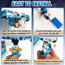 2 in 1 Gel Blaster Gun,  Splatter Ball Blaster with 50000 Gel Balls and 10 Foam Bullets, Gel Water Ball Toy for Outdoor Yard Activities Shooting Game, Gift for Boys Kids Age