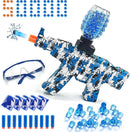 2 in 1 Gel Blaster Gun,  Splatter Ball Blaster with 50000 Gel Balls and 10 Foam Bullets, Gel Water Ball Toy for Outdoor Yard Activities Shooting Game, Gift for Boys Kids Age