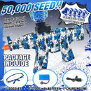 2 in 1 Gel Blaster Gun,  Splatter Ball Blaster with 50000 Gel Balls and 10 Foam Bullets, Gel Water Ball Toy for Outdoor Yard Activities Shooting Game, Gift for Boys Kids Age