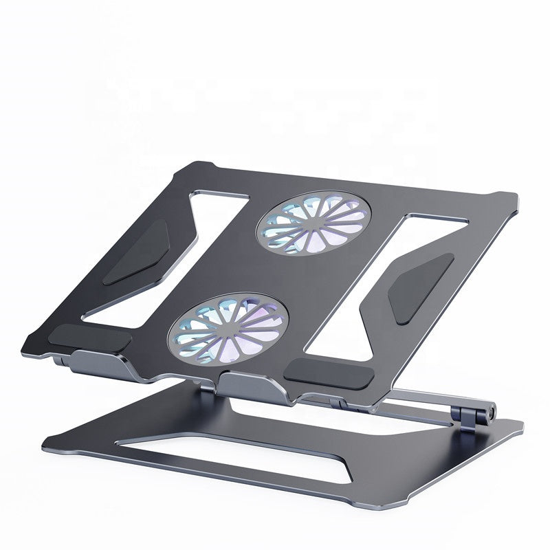 Portable Aluminium Foldable Laptop Stand Adjustable Height Folding Laptop Holder Stand with fan