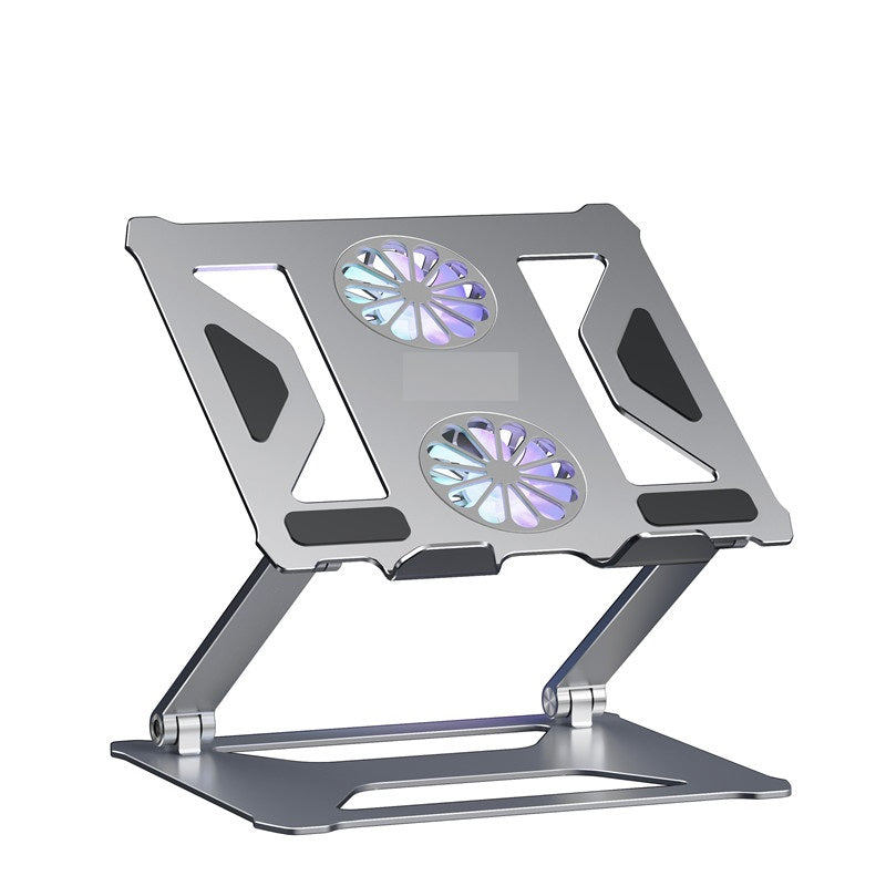 Portable Aluminium Foldable Laptop Stand Adjustable Height Folding Laptop Holder Stand with fan