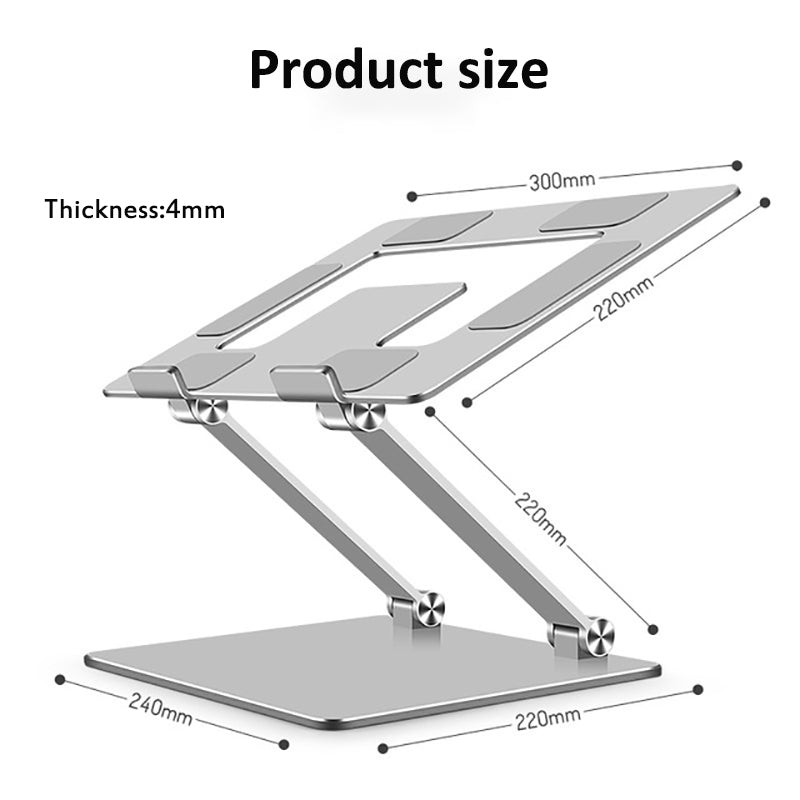 Aluminum Alloy Ergonom Adjust Fold Portable Laptop Stand Foldable Adjustable for Notebook Computer holder