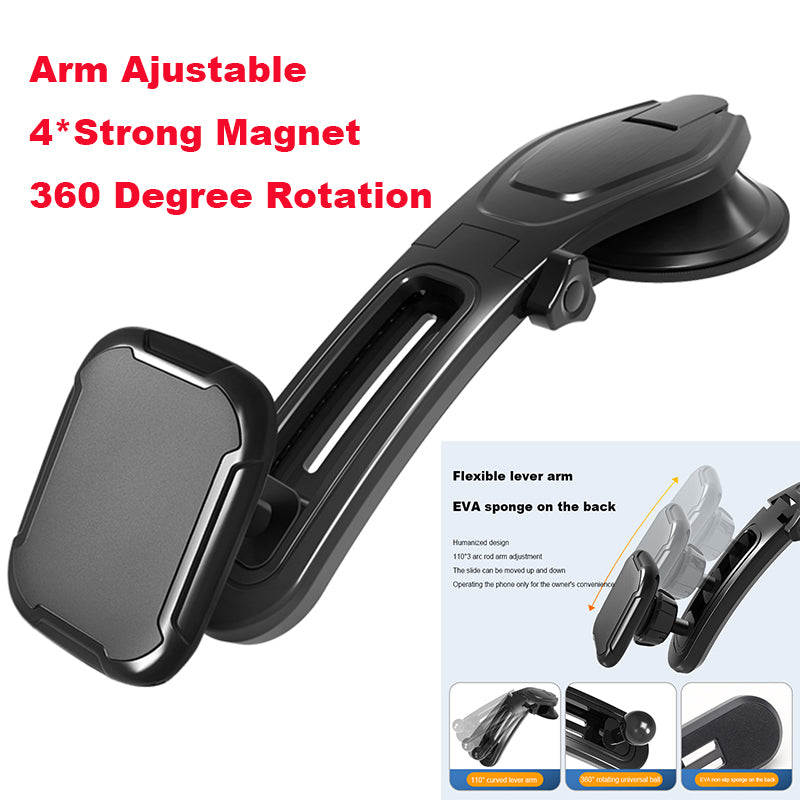 360 Degree Rotation Flexible Dashboard Phone Holder Universal Cup Cell Phone Stand For Car Mount