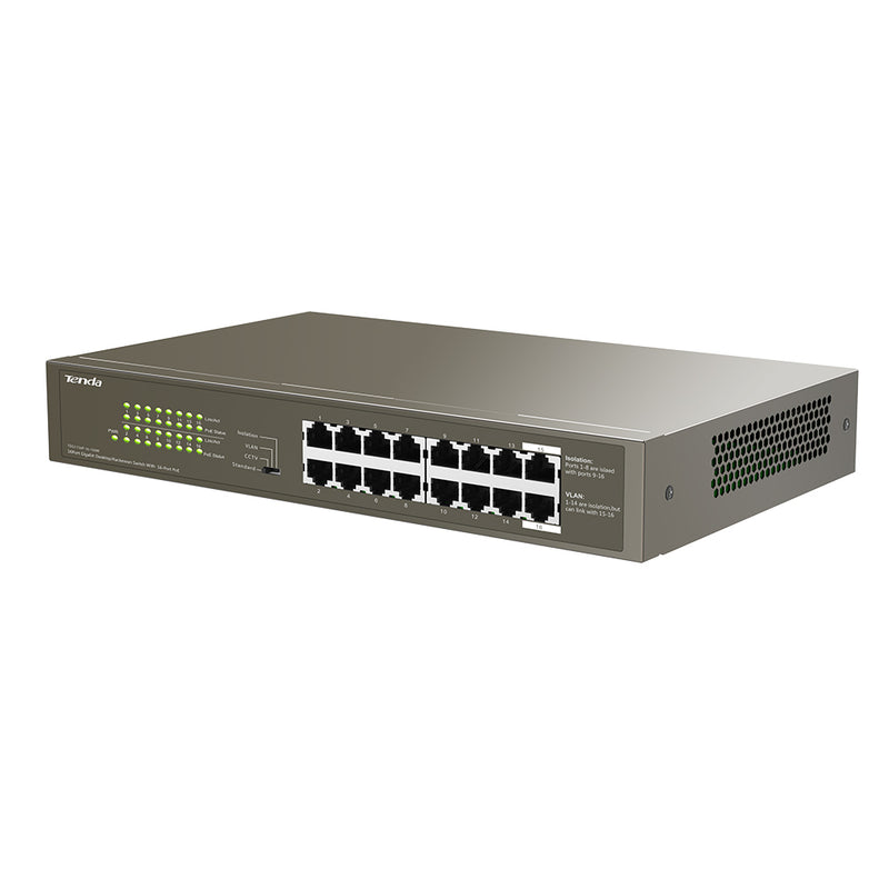 1000M&PoE 16-Port Gigabit Ethernet Switch with 16-Port PoE