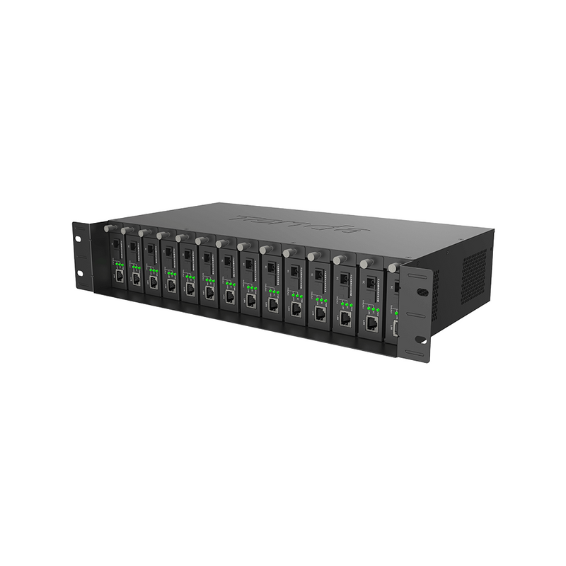 14-SLOT FIBER OPTIC TRANSCEIVER CHASSIS