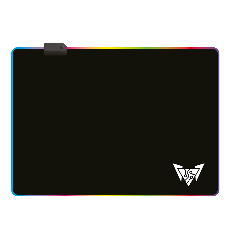 RGB Gaming Mouse Pad with  Ergonomic LED Mouse Pad , Anti-Slip Rubber Base Computer Mouse Pad for Gaming, Office, Home, COLOR - Black