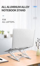 Foldable Portable Multi-Angle 9 Level Adjustable Double- Layer Aluminum Laptop stand holder