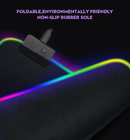 Extra large gaming mouse pad Extended Soft Led Mouse Pad with Lighting Modes Size: 800*300*3mm