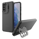 Hot selling PC frosted clear case camera stand , mobile phone case for Samsung S21