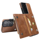 High quality PU leather back wallet with stand card holder mobile phone case For Samsung S21