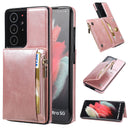 High quality PU leather back wallet with stand card holder mobile phone case For Samsung S21