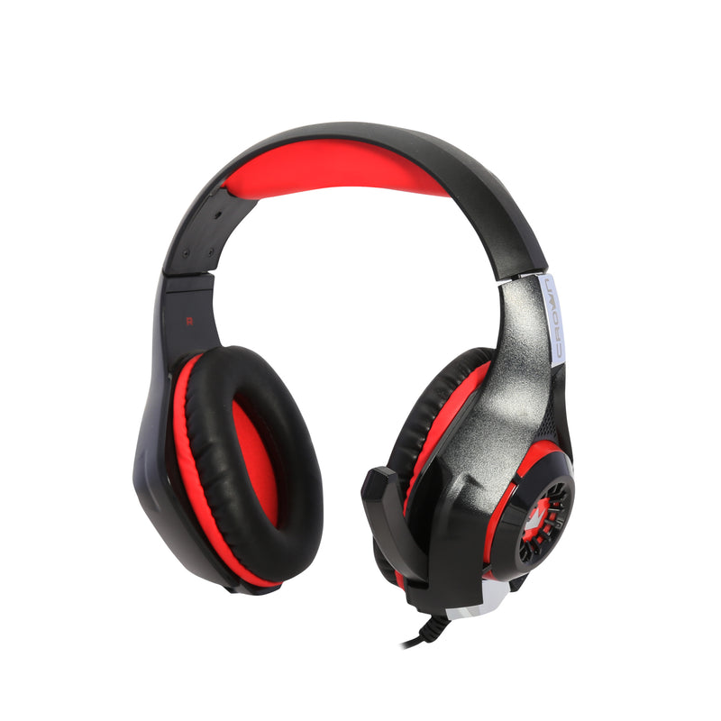 USB Gaming Headset All in One Computer Game Gamer Over Ear Flexible Microphone Volume Control with Mic