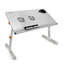 Adjustable laptop stand with 2 fans laptop cooling table stand foldable aluminum alloy computer cooling table stand