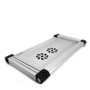 Laptop stand aluminium adjustable with double cooling fan foldable laptop cooler stand