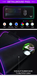 Extra large gaming mouse pad Extended Soft Led Mouse Pad with Lighting Modes Size: 800*300*3mm