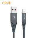 Lightning Data Cable Form USB A To Lightning MFi Certified Lightning CableNylon Braided Fast Charging Data Sync Multiple Long Cords Compatible with iPhone 12/11/Pro/Xs Max/X/8/7/Plus/6S/6/SE/5S High Speed 2.4 A fast Charging