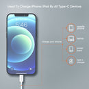 USB C to Lightning Cable PD 18W Military Grade Best in class quality for iPhone 12 Pro Max/12/11 Pro/X/XS/XR/8 Plus/AirPods Pro, (White)