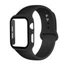 Sport Band Compatible for Apple Watch Band 40mm with Screen Protector Case, Men Women Soft Silicone Strap for iWatch Series 5&6
