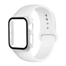 Sport Band Compatible for Apple Watch Band 40mm with Screen Protector Case, Men Women Soft Silicone Strap for iWatch Series 5&6