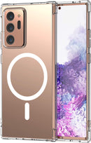 MagSafe Clear Case for Samsung Galaxy Note 20 Ultra/Note20,Slim Bumper Compatible Hard Back Cover Soft Silicone TPU Edges