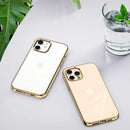Electroplated Soft TPU Phone Case For iPhone-12/Mini/Pro/ProMax Crystal Transparent Shockproof Shell Protective Bumper