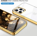 Electroplated Soft TPU Phone Case For iPhone-12/Mini/Pro/ProMax Crystal Transparent Shockproof Shell Protective Bumper