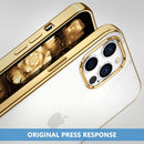 Electroplated Soft TPU Phone Case For iPhone-12/Mini/Pro/ProMax Crystal Transparent Shockproof Shell Protective Bumper