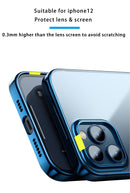 Electroplated Soft TPU Phone Case For iPhone-12/Mini/Pro/ProMax Crystal Transparent Shockproof Shell Protective Bumper