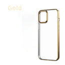 Electroplated Soft TPU Phone Case For iPhone-12/Mini/Pro/ProMax Crystal Transparent Shockproof Shell Protective Bumper