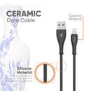 USB A To Lightning 2.4A 100cm Data Cable Military Grade Wiring for iPhone IOS Devices, Soft Silicon Cable Ceramic Plug Material Charging Cord
