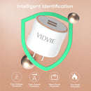 Wall Charger Fast Charging 12W Output Universal for Mobile Phone, Circle Design Compact Charging Head Premium Quality with Included USB-C Cable