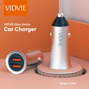 Universal 12V 24V Aluminum 3A Type-C USB Car Charger PD 20W Car Cell Phone Adapter Best in Class Metal Material