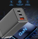 65 Watt USB C Charger,TriplePort Intelligent Chip Superfast 65W 3-Port PPS Fast Charger Adapter, Foldable Compact Charger for Intelligent output Current Unlimited  Compatibility Charger 3 Device at Same time Best In class Quality