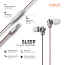 HiFi Sleep in Ear 3.5mm Wired Earphone with Microphone Volume Control No Pain To Wear build with best in class material
