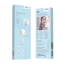 Simple 3.5mm Jack Earphone Wired TPE Control Line Black White Wire Headphone with Microphone