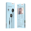 Simple 3.5mm Jack Earphone Wired TPE Control Line Black White Wire Headphone with Microphone