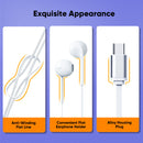 Wired Handsfree in ear Stereo 8 Pin Wire Headphone Soft Touch Best in Quality Copper Wired  IOS Plug & Type C