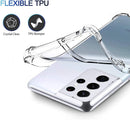 Crystal Clear Protective Phone Back Cover for Samsung S21 Ultra/S21+/S21 5G TPU Slim Flexible Skin