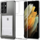 Samsung Galaxy S21Ultra/S21+/S21 Case with Credit Card Holder Slot TPU Soft Crystal Clear Ultra Slim Case
